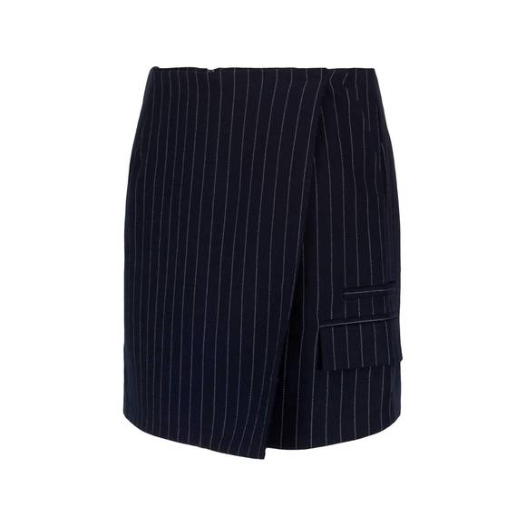 NEW SAEMDI pinstripe skirt in navy - Picture 3 of 4